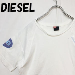 【人気】DIESEL/ディーゼル 半袖Tシャツ コットン100％ ホワイト サイズM/S3437