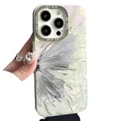 IPhone 12 Proケース おしゃれ 蝶々 携帯カバー シルバー