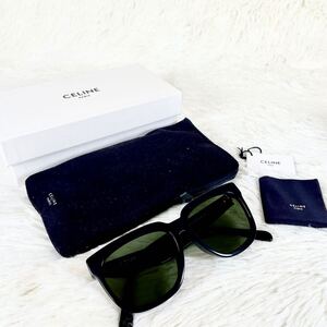 CELINE セリーヌ　サングラス　CL41060/F/S　ブラックレンズ　ブラックフレーム　ウェリントン　付属品多数