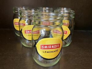 スミノフレモネード SMIRNOFF LEMONADE未使用品6個中2個底汚れ？ホコリあり？ガラスコップ・アルコールメーカーコップ・非売品・ノベルティ