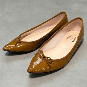 Repetto ロンハーマン別注 エナメル ポインテッドトゥ フラットシューズ