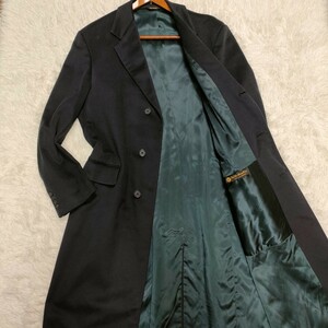 ◎美品/稀少2XL相当 LOROPIANA チェスターコート 【着丈130】◎高級 カシミヤ100 ロロピアーナ ロング マキシ アメリカ製 メンズ ビジネス