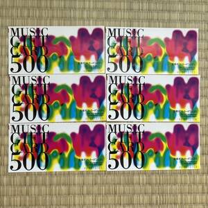 MUSIC GIFT CARD 500円×6枚 音楽ギフトカード　573