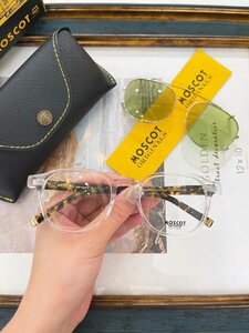 送料無料 MOSCOT モスコット ARTHUR サングラス 伊達眼鏡 2way レンズ 2点 日焼け止め フルリム 小顔 未使用 50mm TT100