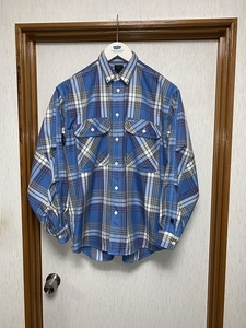 S 美品 23ss DAIWA PIER39 BE-87023 TECH ELBOW PATCH WORK SHIRTS