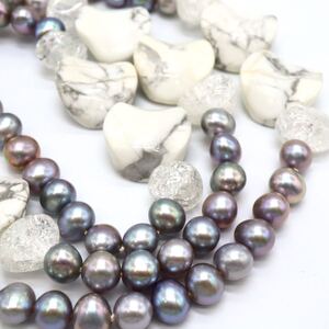 1円〜!!テリ良し!!《本真珠ネックレス》N 約63.9g 約67.0cm pearl necklace jewelry パール ジュエリー DA0/DC0 .M184