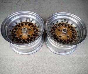 ☆RAYS VOLK MESH 8J PCD114.3 4H 2本 レイズ ボルク メッシュ 14inch 旧車 深リム 当時物 JDM SSR Speed Star Racing Formula Rally Race