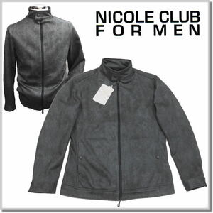 ニコルクラブフォーメン NICOLE CLUB FOR MEN スウェードライダースブルゾン 4464-9903-49-48(L) スタンドブルゾン