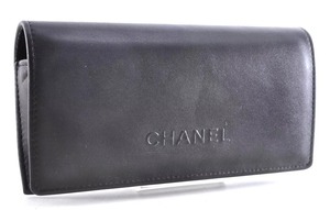 Chanel シャネル メガネケース レザー 革 ブラック 黒 無地 柄なし シンプル ロゴ メンズ レディース ユニセックス 正規品 X6B5069