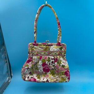 【13268P131】ベラブラッドリー がま口バッグ ショルダーバッグ Vera Bradley コットン ボタニカル 植物 草花 キルティング 布製