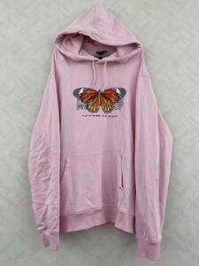 H&M パーカー サイズXL REGULAR FIT butterfly 蝶 エイチ・アンド・エム スウェーデン