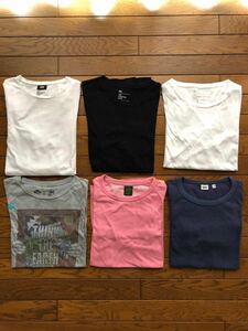 BEAMS + Palm graphics ロングTシャツ H&M GAP 無地 ロンT UNIQLO ７部袖Tシャツ 計6枚 まとめ売り Sサイズ USED品 ビームス ギャップ