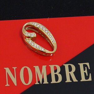 ★USED品 ペンダントトップ ゆきざき NOMBRE【ノンブル No.0 ナンバー0 K18 0.13ct 2.1g】K18YG ダイヤモンド