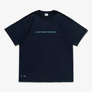 希少★新品本物【紺★M】WUT SS COTTON URBAN TERRITORY最新ロゴ スクリーンプリント 正規店購入 ダブルタップス 限定入手困難 Wtaps即発送