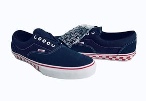 デッド!! レア!! VANS PRO ERA バンズ プロ エラ ネイビー スエード チェッカーフラッグ サイドテープ us 12 / 30 ㎝