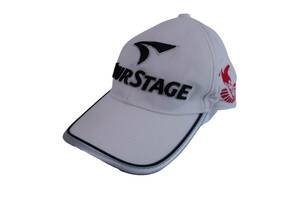 【美品】TOURSTAGE(ツアーステージ) キャップ 白黒ライン メンズ L(57~60cm) ゴルフ用品 2406-0320 中古