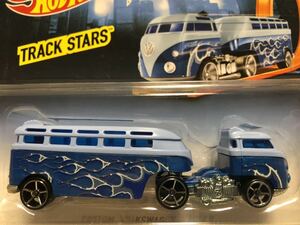 ■新品購入！未開封レア絶版Hot Wheels ホットウィール ワーゲントラックスターズブルーフレアーVW TRACK STARS CUSTOM VOLKSWAGEN HAULER