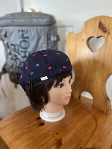 美品 フェニックス phenix アウトドア 高品質素材 ハンチング 帽子 ネイビー 全面豪華刺繍デザイン 男女兼用 sizeフリー PH218HW37