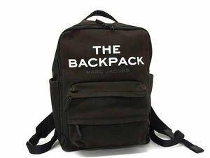 1円 MARC JACOBS マークジェイコブス THE BACKPACK キャンバス リュックサック バックパック デイパック ダークブラウン系 FH3333