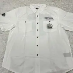 ハーレーダビッドソン 半袖ワークシャツ ドクロ　XLサイズ