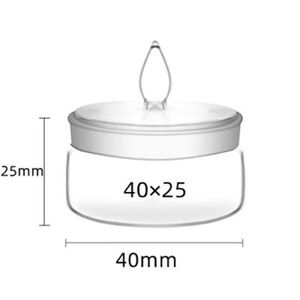 40 x 25mm ガラス製 蓋付き 洗浄瓶 アルコール ベンジン カップ 器 GAVAN