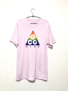 NIKE acg Tシャツ 半袖 ピンク レインボーフラッグ ナイキ