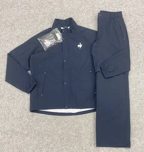 新品◇le coq sportif GOLFルコックスポルティフ ゴルフ◇LLサイズ◇レインウェア上下セット◇ 袖ディタッチャブル 透湿 耐水 ストレッチ 