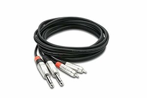 【中古】 Hosa HPR-005X2 1.5m モノラルフォンプラグ×2-RCA×2 オーディオケーブル