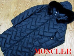 ★MONCLER モンクレール★レディース MELANIE 茶タグ リアルファーフーディダウンコート★R61117015B