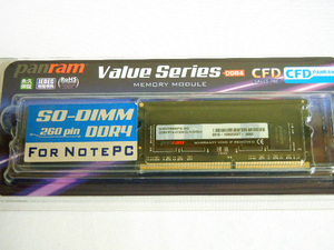 CFD Panram SO-DIMM DDR4 PC4-21300 CL16 8GB メモリ