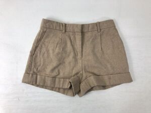 Gap ギャップ オーセンティック レトロ 古着 ショート ハーフ パンツ レディース アクリル41% ウール23% 2R ベージュ