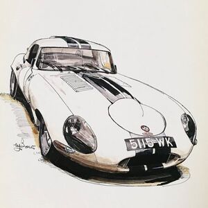 ＜CA＞BOW　ポストカード　ジャガー Eタイプ ライトウエイト　Jaguar E type Lightweight