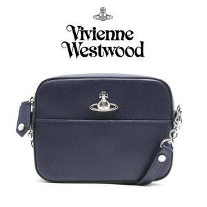 ★新品未使用★VivienneWestwood(ヴィヴィアンウエストウッド)/イタリア製/ショルダーバッグ/カメラバッグ/オーブ/ネイビー/43030064-41214