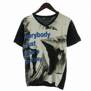 アンディウォーホル バイ ヒステリックグラマー ANDY WARHOL by HYSTERIC GLAMOUR Tシャツ カットソー 半袖 ロゴ S 黒