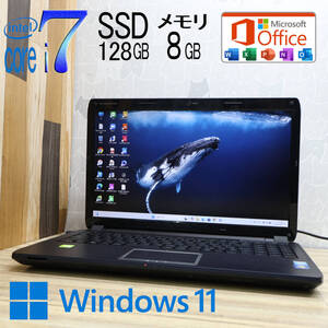 ★中古PC 最上級4世代4コアi7！SSD128GB メモリ8GB★LB-K600S Core i7-4700MQ グラボ Webカメラ Win11 MS Office ノートパソコン★P77910