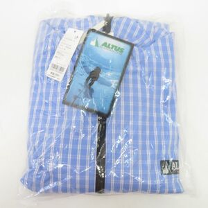 133【未開封】ALTUS(アルタス) チェック ジャケット AT-21SS-IN-0R016 Lサイズ ブルー