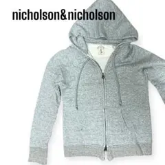 nicholson&nicholson パーカー グレー ダブルジップ