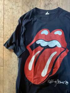 80年代ビンテージ★ザローリングストーンズ The Rolling Stones バンドTシャツ ロックＴシャツ サイズXL 音物ヴィンテージ