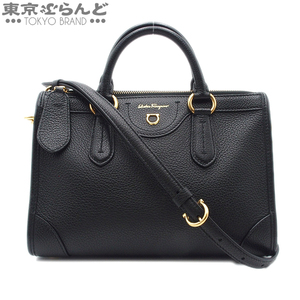 101735802 サルヴァトーレフェラガモ Salvatore Ferragamo ショルダーバッグ 2WAY ハンドバッグ 210388 ブラック レザー レディース A