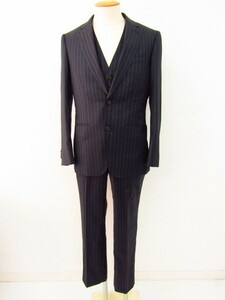 Paul Smith ポールスミス スーツ3点セット ストライプ 2B 裏地花柄 DORMEUIL SIZE:M♪FG4354