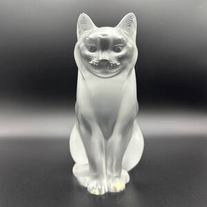 超名品 ラリック LALIQUE 猫 ネコ cat クリスタル ペーパーウェイト オブジェ 置物 ガラス ヴィンテージ 希少 検) バカラ サンルイ ルグラ