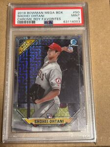 2018 Bowman Mega Box Chrome ROY Favorites #SO 大谷翔平 ルーキーカード PSA9 Shohei Ohtani RC 新人王