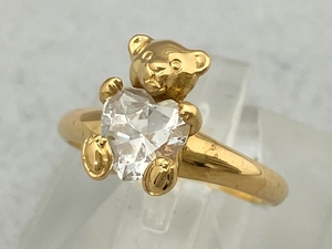 STAR JEWELRY（Star） K18／＃7／3.3g／クマモチーフリング 店舗受取可