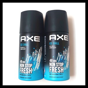 2本 新品 未使用 AXE アックス 　48h フレッシュ デオドラント制汗ボディスプレー Ice Chill アイスチル 35g フレグランススプレー メンズ