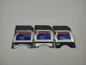 3枚セット　miniSD→SD　変換アダプター　SanDisk　認識確認済み　メモリーカード　ミニSDカード　SDカード
