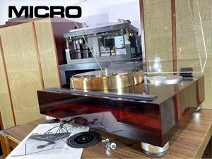 ターンテーブル MICRO BL-111 砲金製 糸/ SMEベース A1206 等付属 当社整備/調整済品 Audio Station