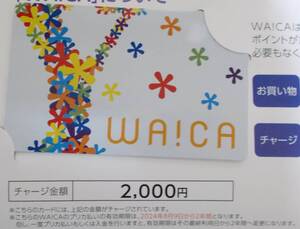 薬王堂 WA!CA 2000円分 2026年8月まで ワイカ WAICA