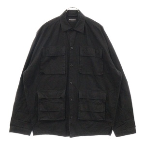 BALENCIAGA バレンシアガ military shirts jacket ミリタリー シャツ ジャケット ブラック 681008 TKP27