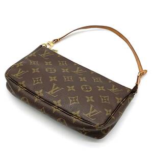 1円 美品 LOUIS VUITTON ルイヴィトン モノグラム ポシェットアクセソワール アクセサリーポーチ ハンドバッグ M51980