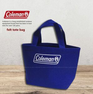 ■【新品・未使用品】Coleman コールマン フェルトトートバッグ (紺)　■